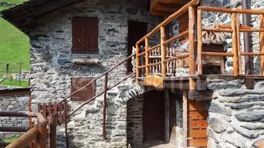 马斯拉<strong>纳</strong>是一个古老的乡村村庄，只有步行<strong>才</strong>能到达。 意大利，奥罗比阿尔斯，Valbondione